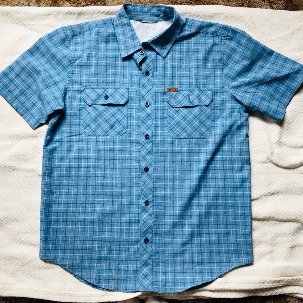 Orvis Blue Plaid Shirt